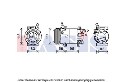 Компрессор, кондиционер AKS DASIS 852686N для HYUNDAI i20