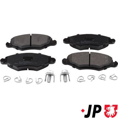 Sada brzdových destiček, kotoučová brzda JP GROUP 4163600710