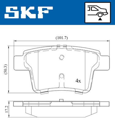 Brake Pad Set, disc brake VKBP 90407