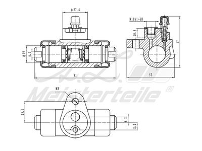 спирачно цилиндърче на колелото A.Z. Meisterteile AZMT-44-111-1125