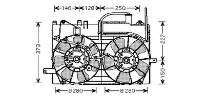 VENTILATOR RADIATOR AVA QUALITY COOLING TO7549