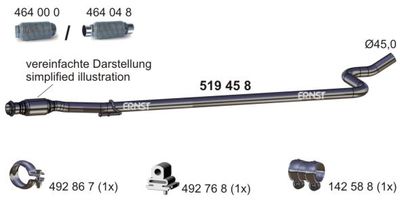 Rura wydechowa ERNST 519458