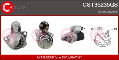 CASCO CST35235GS Стартер  для ALFA ROMEO SPIDER (939_) 2.2 JTS (939EXB1B, 939EXB11)