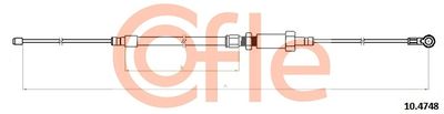 Тросик, cтояночный тормоз COFLE 92.10.4748 для FIAT DUCATO