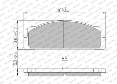 BREMSBELAGSATZ SCHEIBENBREMSE FERODO FDB22 1