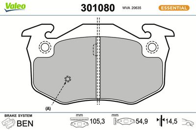 BREMSBELAGSATZ SCHEIBENBREMSE