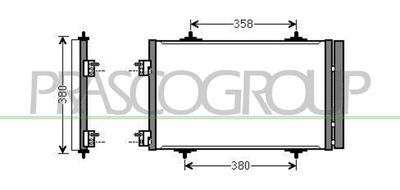 Конденсатор, кондиционер PRASCO CI523C005 для CITROËN C5