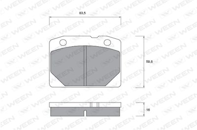 Комплект тормозных колодок, дисковый тормоз WEEN 151-1103 для LADA 1200-1600