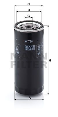 Масляный фильтр MANN-FILTER W 730 для PORSCHE 928