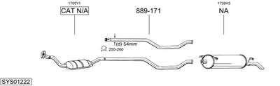 Układ wydechowy BOSAL SYS01222
