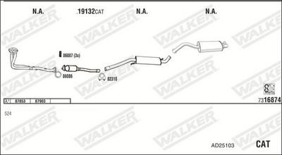 Изпускателна система WALKER AD25103