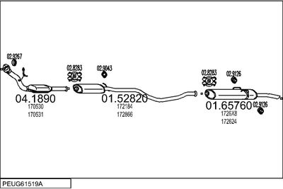 Układ wydechowy MTS PEUG61519A002426