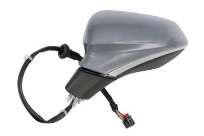 Zijspiegel Links (elektrisch, in reliëf, met verwarming, under-coated, met geheugen, elektrisch opklapbaar, met indicator) past: CUPRA LEON  SEAT LEON KL 01.20-06.25