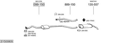 ABGASANLAGE BOSAL SYS00809