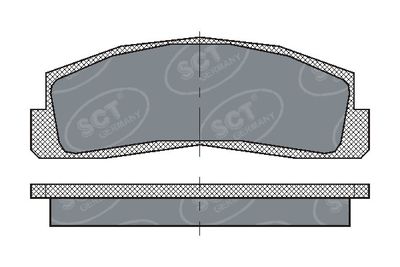 Комплект тормозных колодок, дисковый тормоз SCT - MANNOL SP 179 PR для LADA NIVA