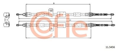 Тросик, cтояночный тормоз COFLE 92.11.5456 для FORD STREET