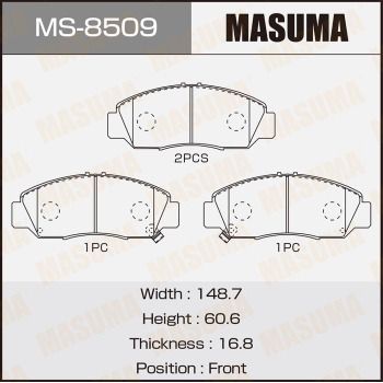 Комплект тормозных колодок MASUMA MS-8509 для HONDA STREAM