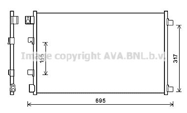 Конденсатор, кондиционер AVA QUALITY COOLING DNA5281 для NISSAN QASHQAI