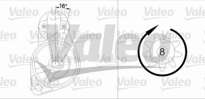 Стартер VALEO 455608 для NISSAN BLUEBIRD