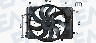 EACLIMA 33V50025 Вентилятор системы охлаждения двигателя  для MERCEDES-BENZ SLS (Мерседес Слс)