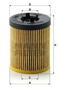 MANN-FILTER HU 611/1 x Масляний фільтр для SAAB (Сааб)
