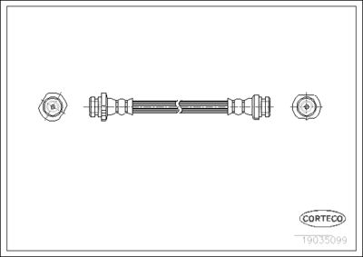 CORTECO 19035099 Тормозной шланг  для NISSAN ALMERA II Hatchback (N16) 1.5