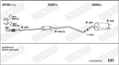 Изпускателна система WALKER CVK033016