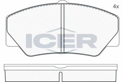 Комплект тормозных колодок, дисковый тормоз ICER 140542 для FORD P100