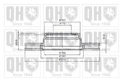 Тормозной диск QUINTON HAZELL BDC4785 для BMW Z8