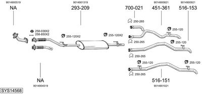 SISTEM DE ESAPAMENT BOSAL SYS14568