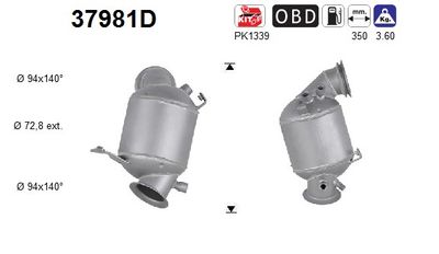 Catalyseur AS — 350mm
