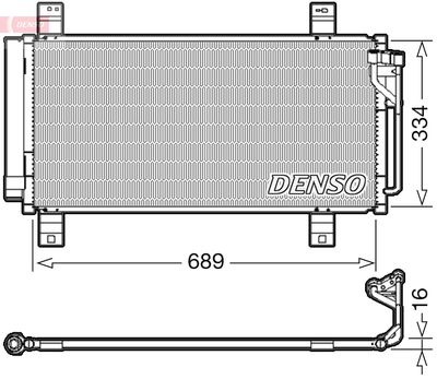 Конденсатор, кондиционер DENSO DCN44008 для MAZDA 6