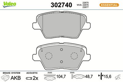 BREMSBELAGSATZ SCHEIBENBREMSE
