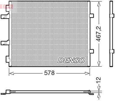 Конденсатор, кондиционер DENSO DCN20042 для RENAULT TRAFIC