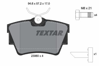 Комплект тормозных колодок, дисковый тормоз TEXTAR 2398001 для NISSAN NV300