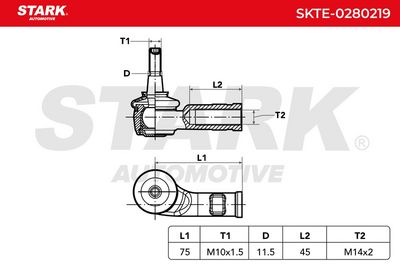 накрайник на напречна кормилна щанга STARK SKTE-0280219