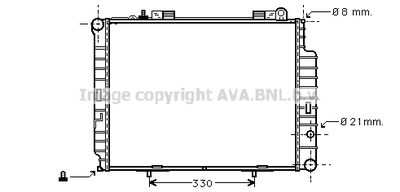 Радиатор, охлаждение двигателя AVA QUALITY COOLING MSA2302 для MERCEDES-BENZ E-CLASS