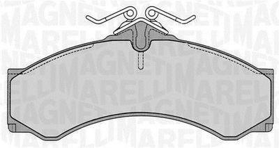 Комплект тормозных колодок, дисковый тормоз MAGNETI MARELLI 363916060524 для MERCEDES-BENZ VARIO