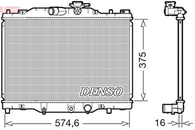 Радиатор, охлаждение двигателя DENSO DRM44043 для MAZDA CX-3
