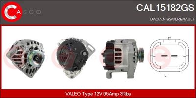 GENERATOR / ALTERNATOR CASCO CAL15182GS