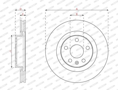 BREMSSCHEIBE FERODO DDF3036C 1