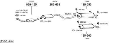 ABGASANLAGE BOSAL SYS01418