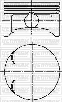 YENMAK 31-04213-000 Поршень для OPEL CORSA B (S93) 1.2 i 16V (F08, F68, M68) YENMAK 31-04213-000 Поршень для OPEL CORSA B (S93) 1.2 i 16V (F08, F68, M68)