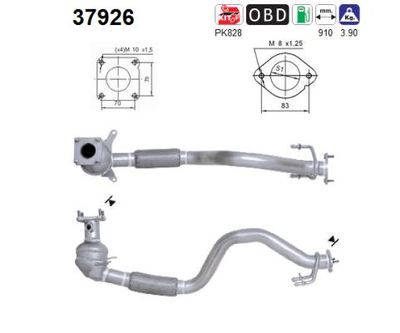 AS 37926 Катализатор для SKODA OCTAVIA I Combi (1U5) 1.4 16V