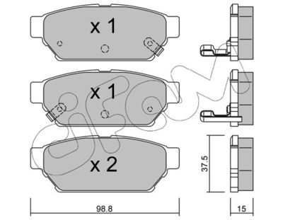 Комплект тормозных колодок, дисковый тормоз CIFAM 822-396-0 для MITSUBISHI FTO