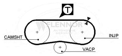FLENNOR 4023 Ремень ГРМ  для SEAT TERRA (Сеат Терра)