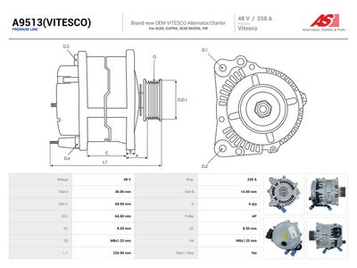 Alternátor AS-PL A9513(VITESCO)