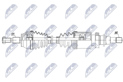 Приводной вал NTY NPW-FR-046 для FORD C-MAX