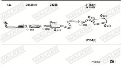 Изпускателна система WALKER RV25020