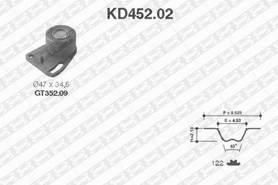 Комплект ремня ГРМ SNR KD452.02 для FORD P